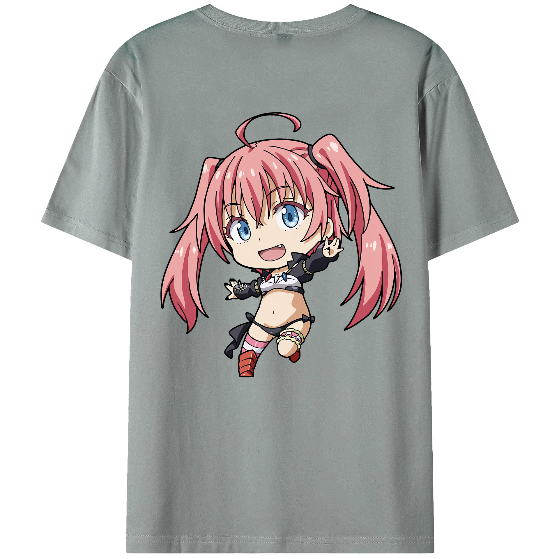 （画像用） 転スラ Regarding Reincarnated to Slime 綿100％ メンズ半袖Tシャツ（バックプリント） 通気性
